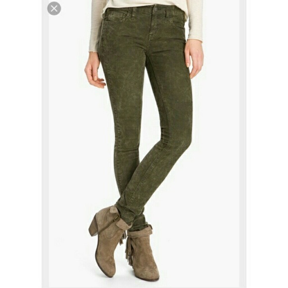 Free People Pants - Free People Olive Green Corduroy Pants Skinny